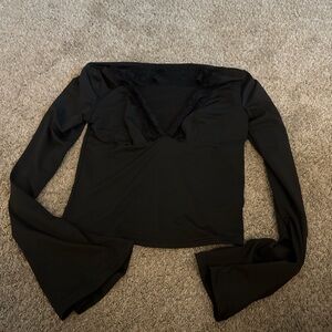 SHEIN Black Long Sleeve Blouse- never worn